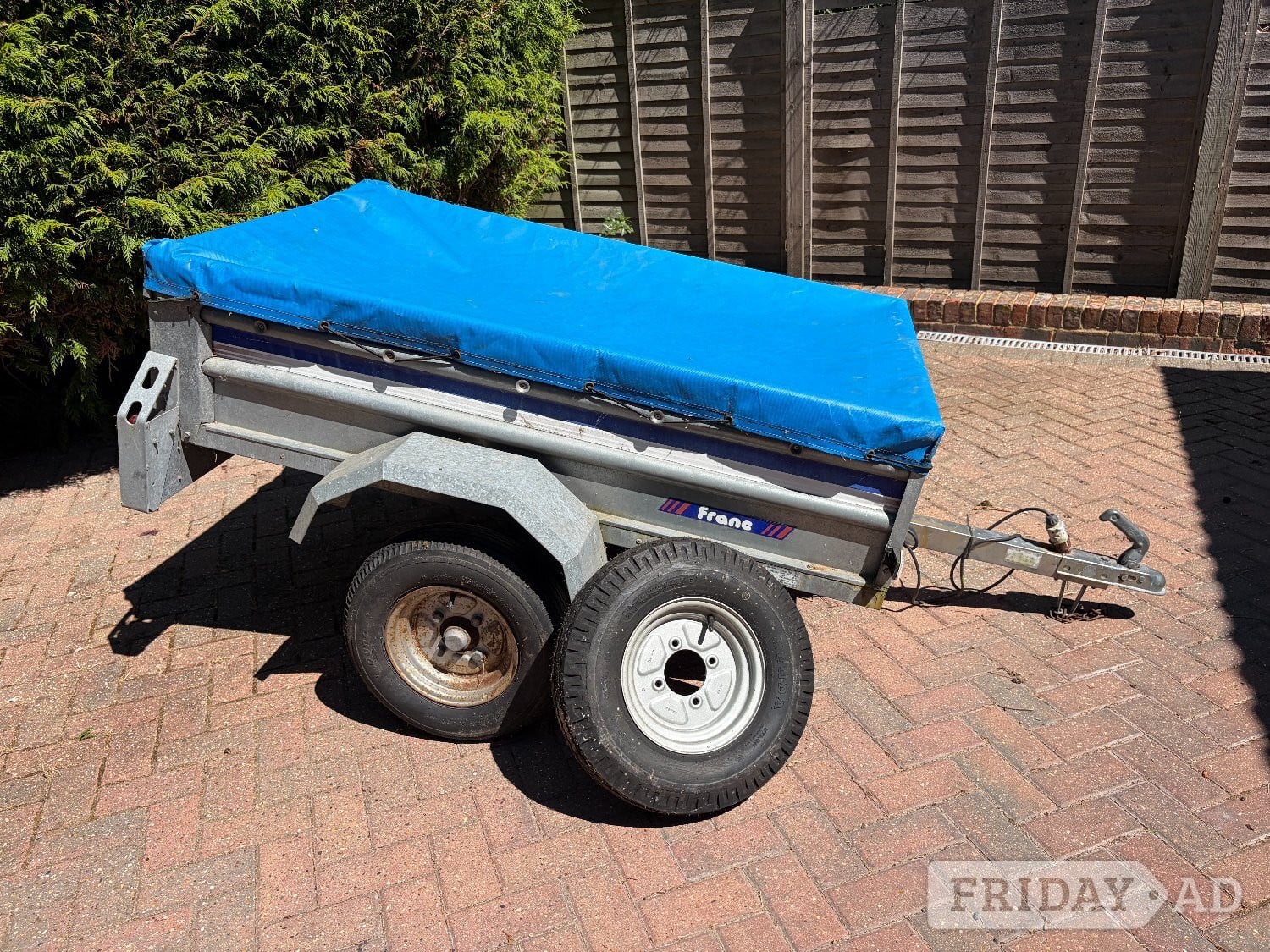 Franc trailer for car, 5' x 3', cover, spare wheel in Worthing