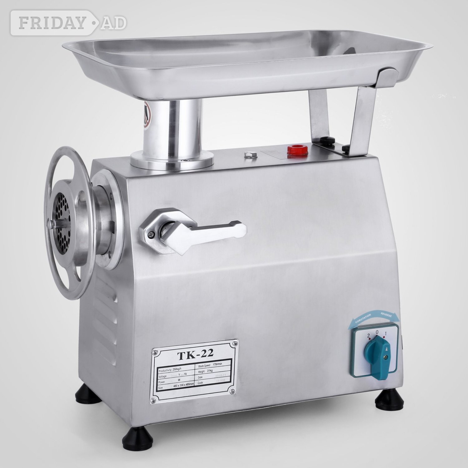 Share Heavy-Duty Size 22 Electric Meat Grinder Professional Stain