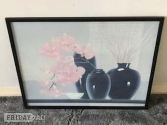 Vase Picture x 2 in Black Frames
