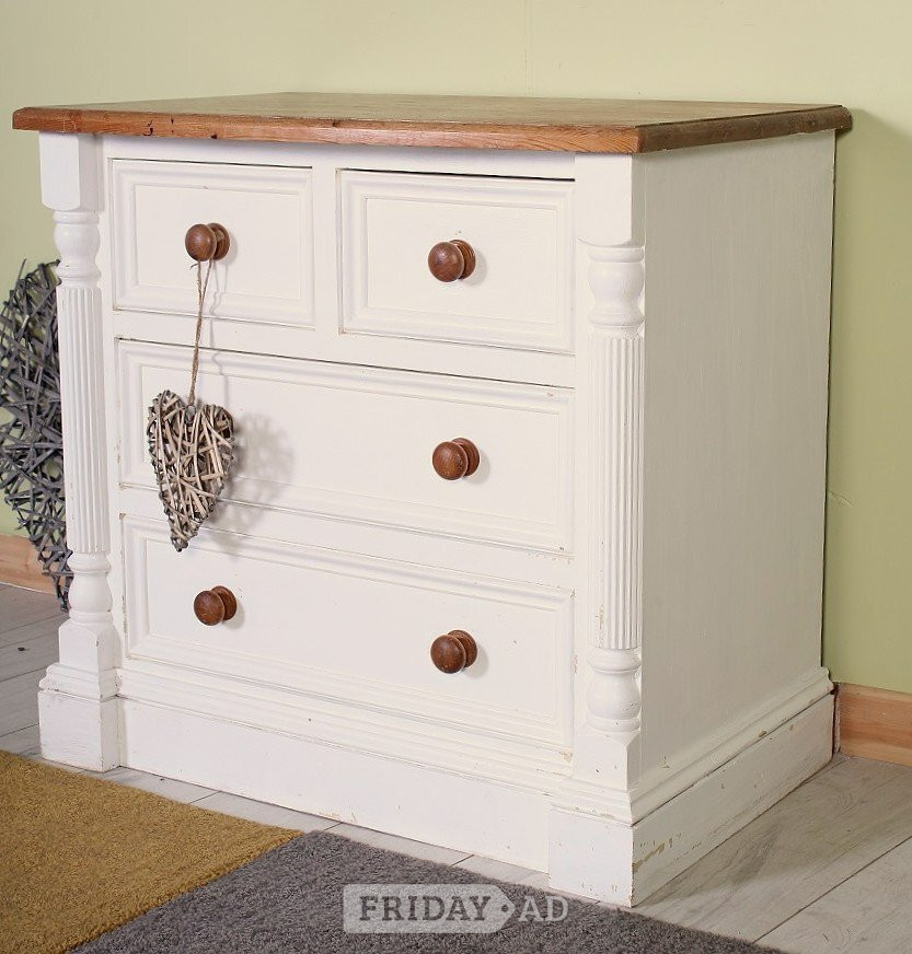 Delivery Options - Shabby Chic Pine Chest Of Drawers in Hailsham