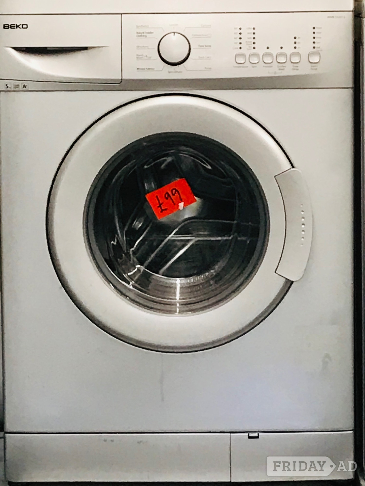 Beko silver colour 1200 rpm washing machine  in Huntingdon
