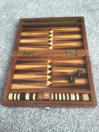 Backgammon wooden game