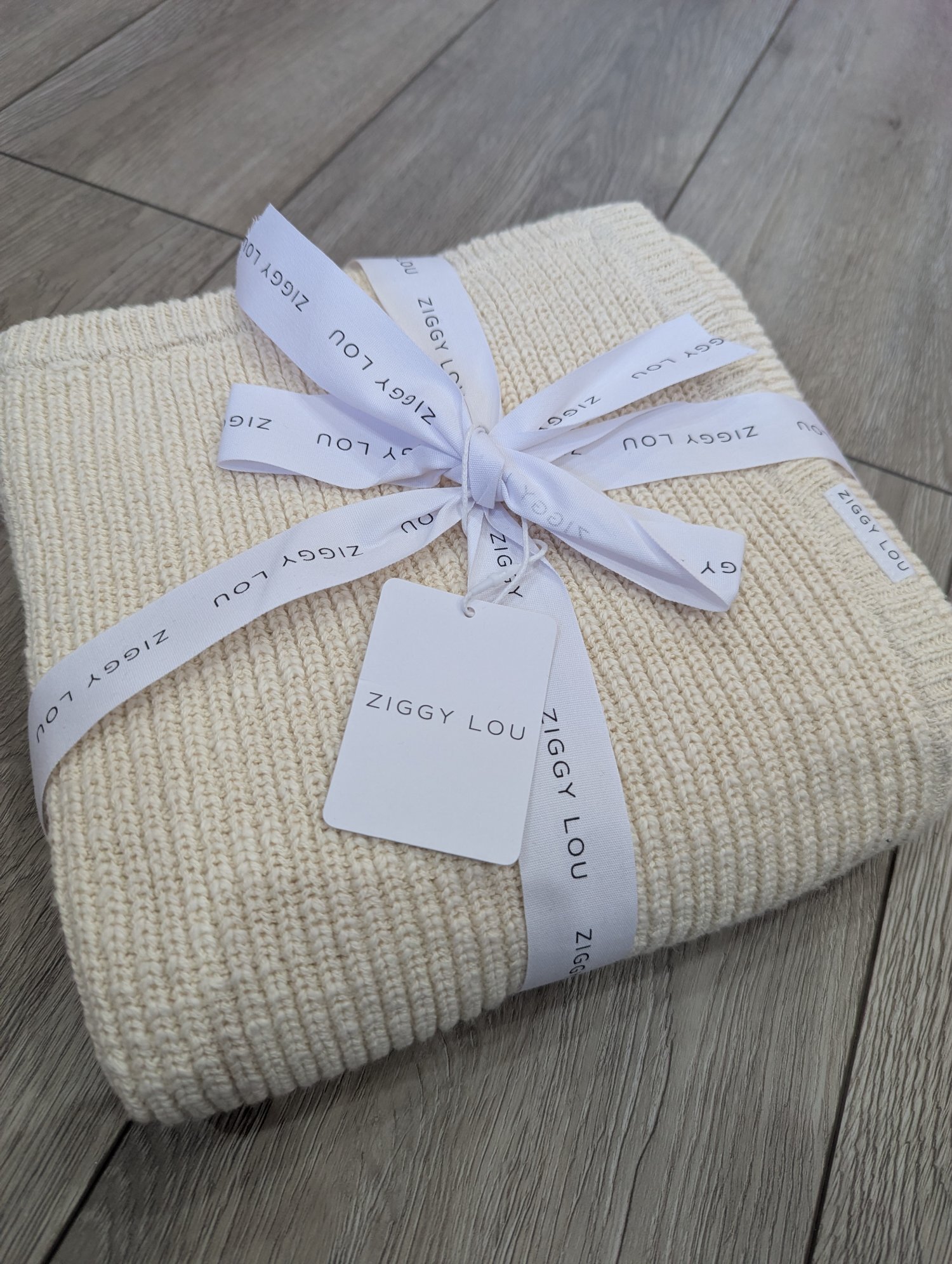 BNWT Ziggy Lou Australia chunky knitted honey baby blanket 