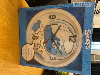 Smurfs wall clock