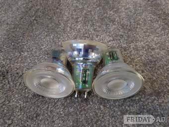 8 Crompton GU10 4.5W LED Bulbs, 2700K