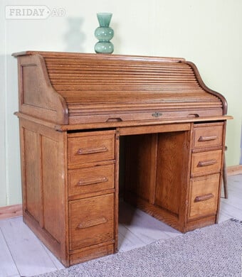 UK Delivery Beautifully Made Large Antique Oak Writing Desk With 