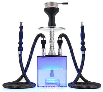 Kitosun  Cube  Shisha includes 2 pipes & Remote LED Light 