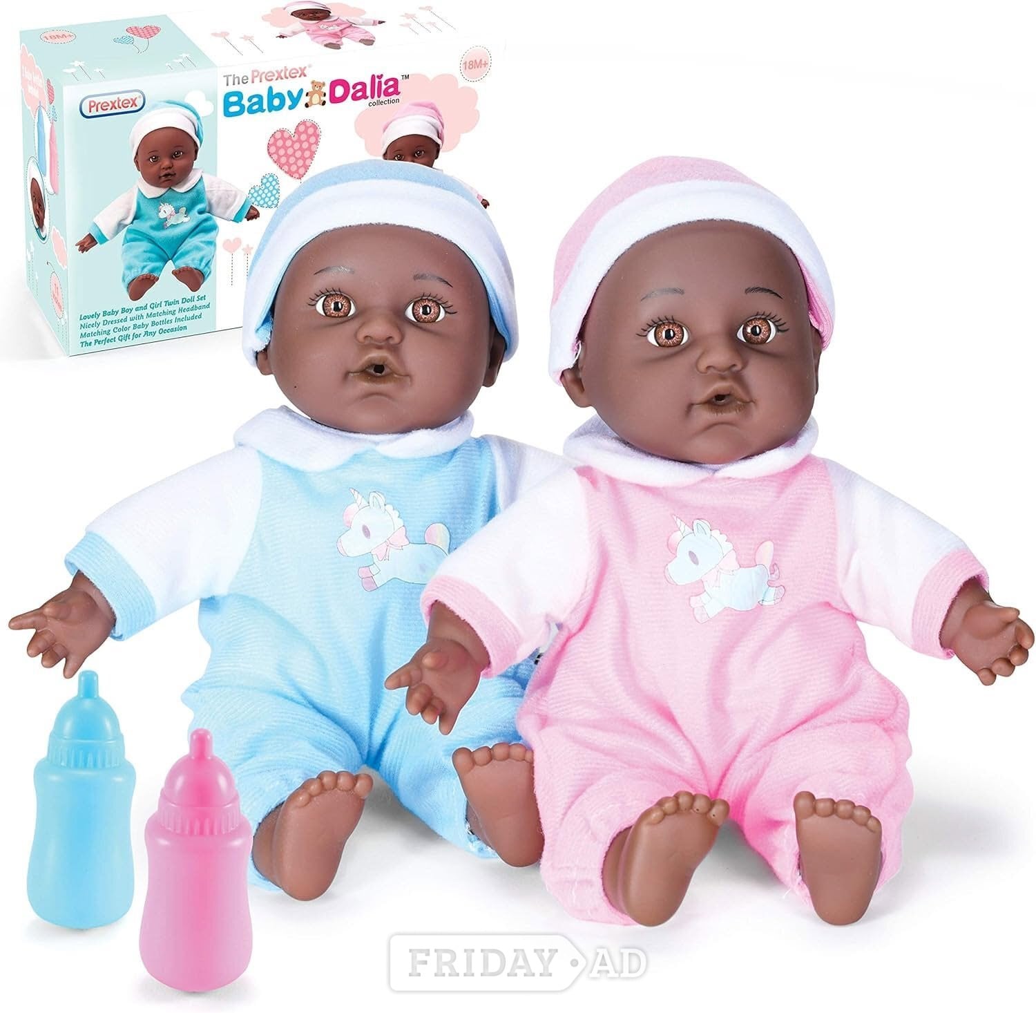 11" Baby Black Twin Baby Doll Set new  in Peacehaven