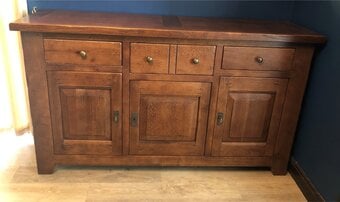 Solid Dark Oak Sideboard