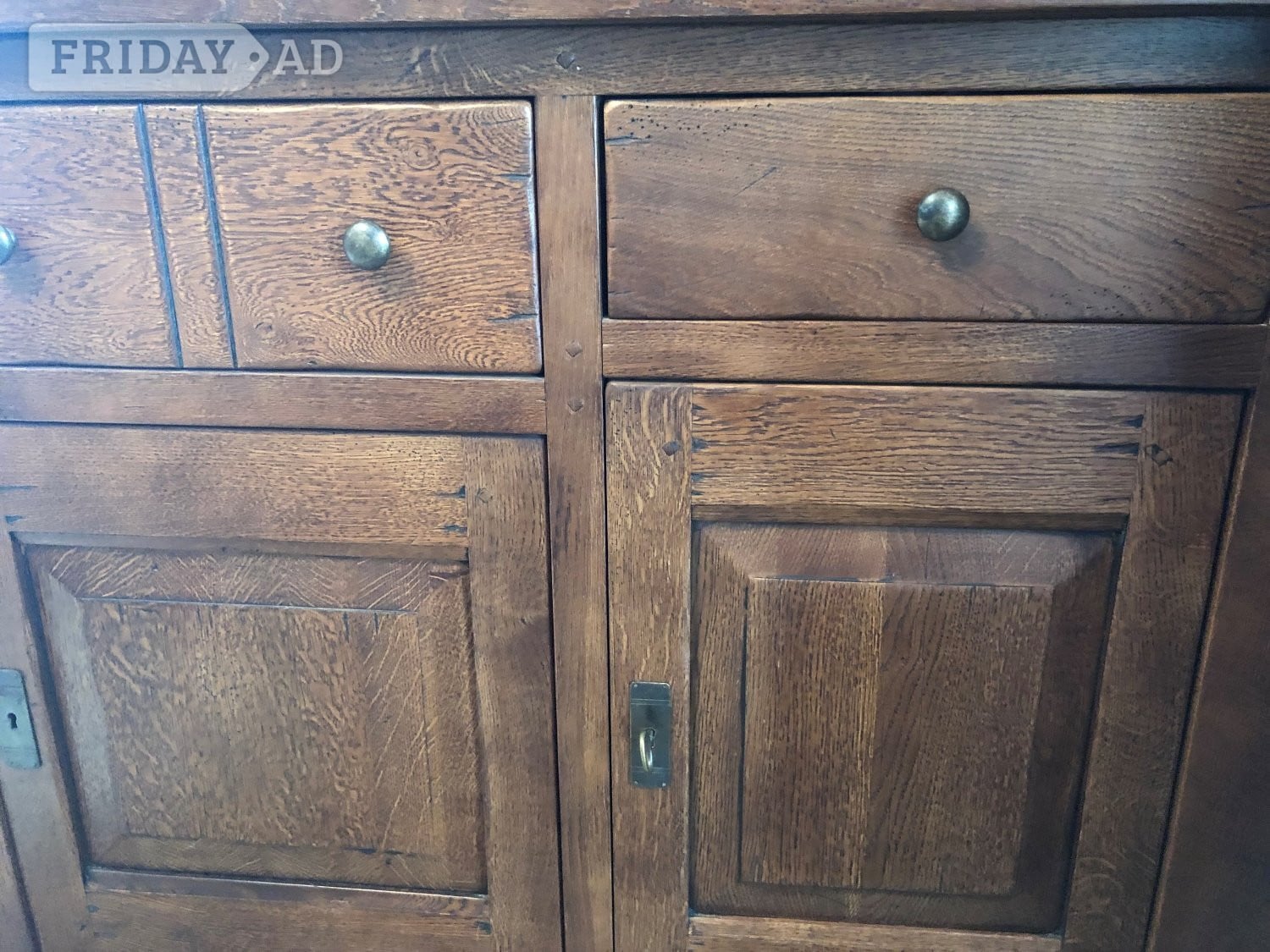 Solid Dark Oak Sideboard