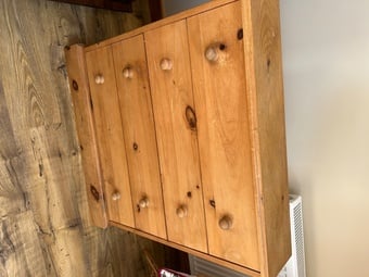 Pine shoe cupboard