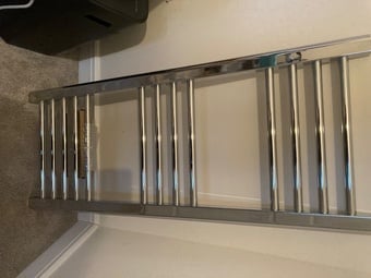 Brand new heated towel rail and valves