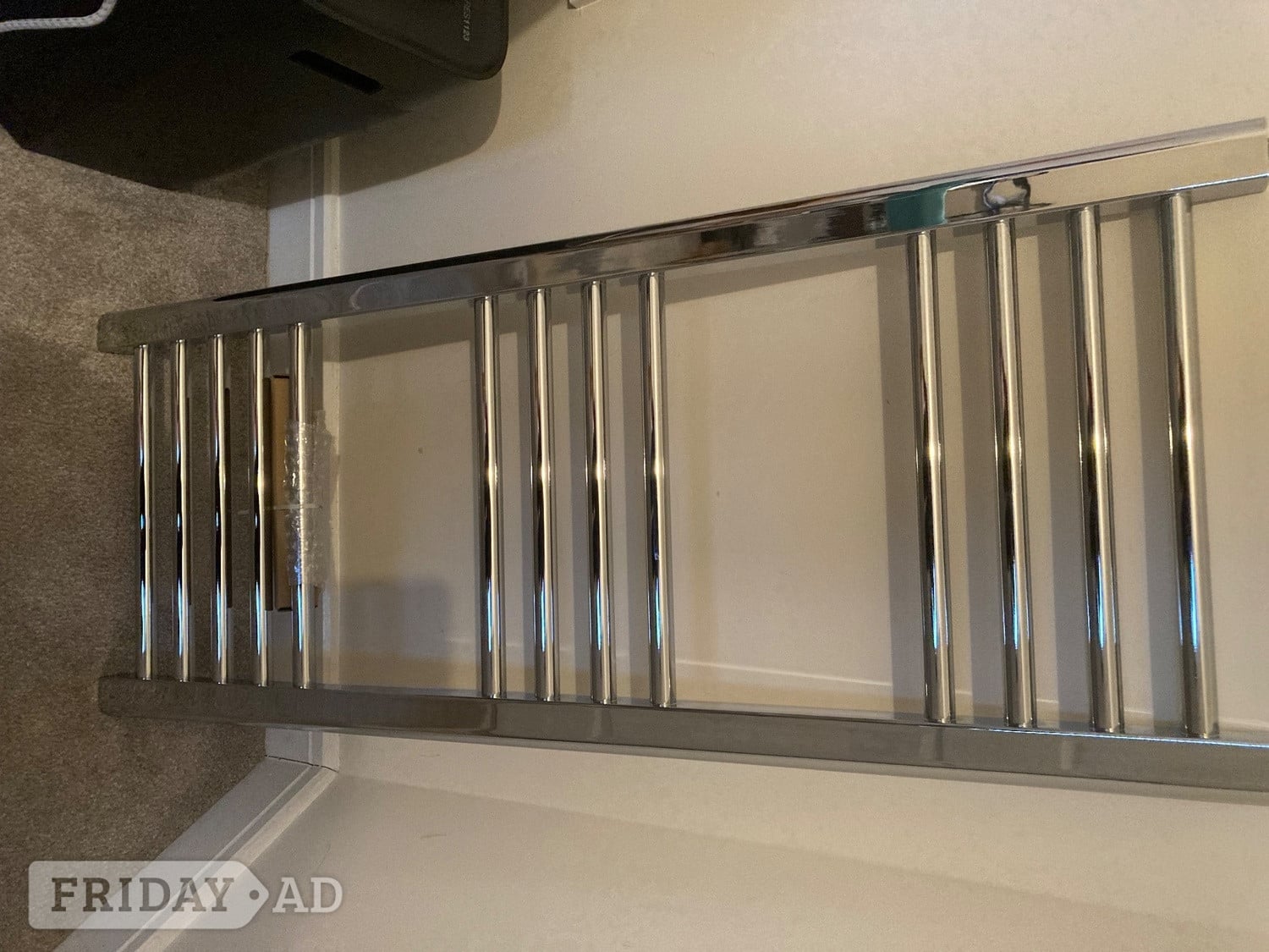 Brand new heated towel rail and valves in Bexhill-On-Sea