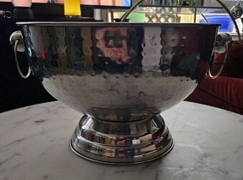  Hammered Stainless Steel Champagne/ice/beer bucket