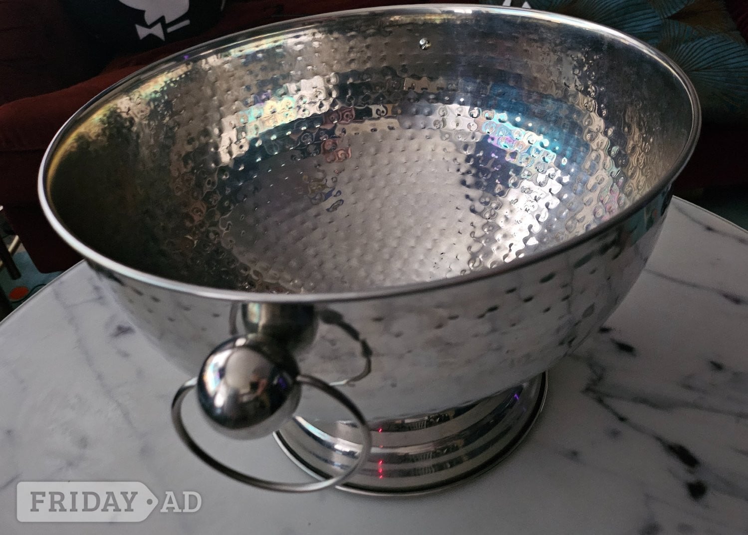 Hove  Hammered Stainless Steel Champagne/ice/beer bucket