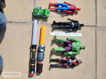 action figures  etc. 