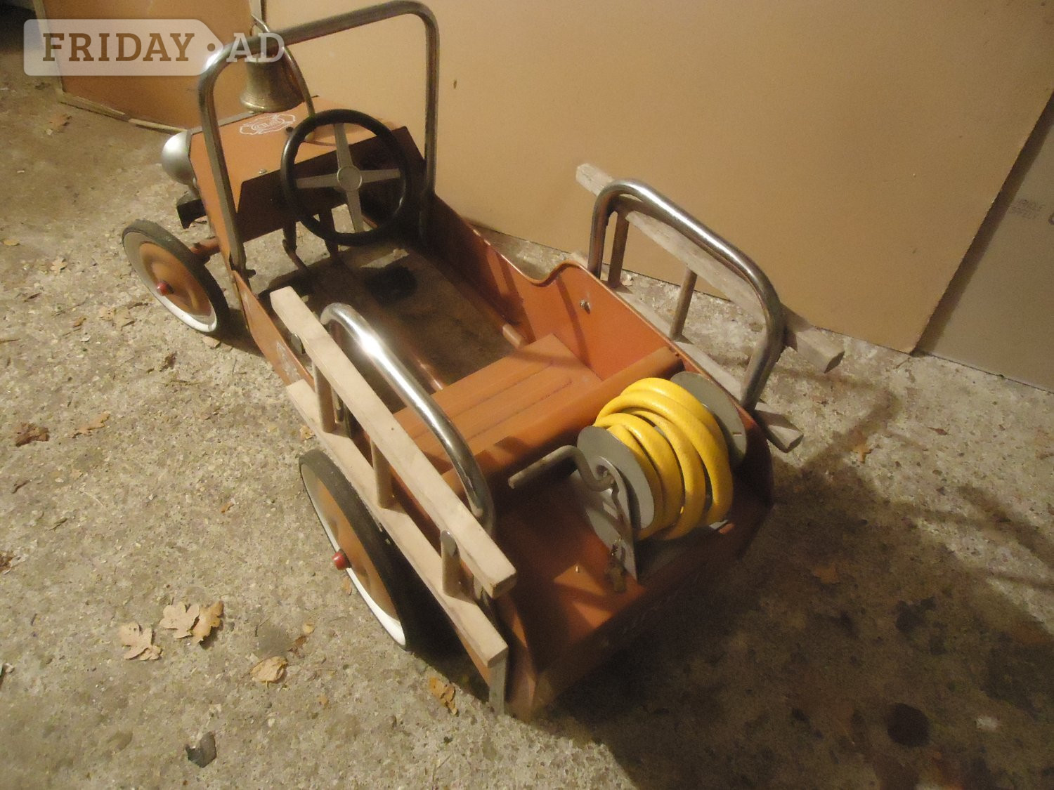 Vintage 1938 America Fire Truck Pedal Car, Good Working Order