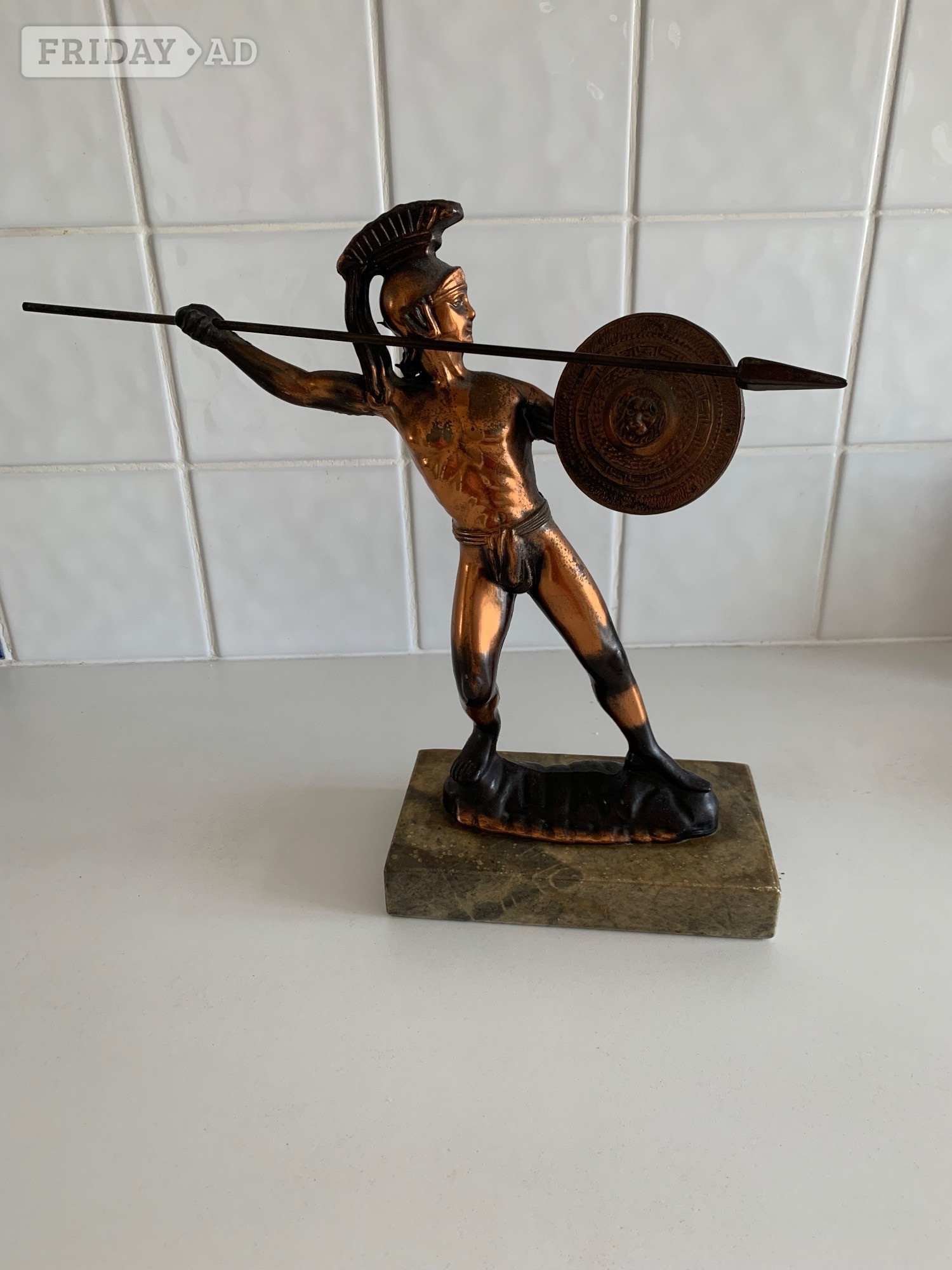 Stunning Bronze EFFECT REPLICA of Ancient Greek Warrior Leonides. in Peacehaven