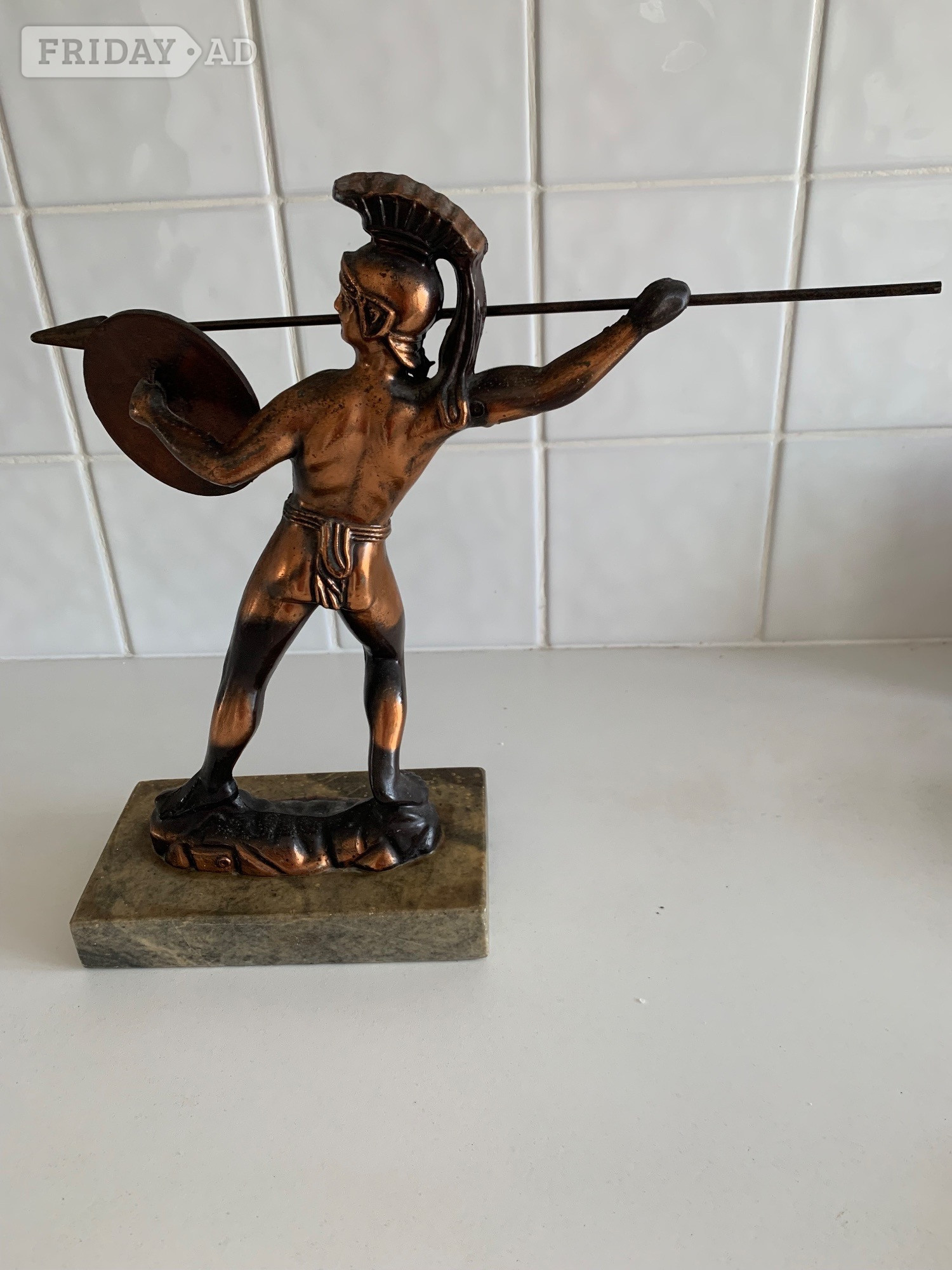 Stunning Bronze EFFECT REPLICA of Ancient Greek Warrior Leonides.