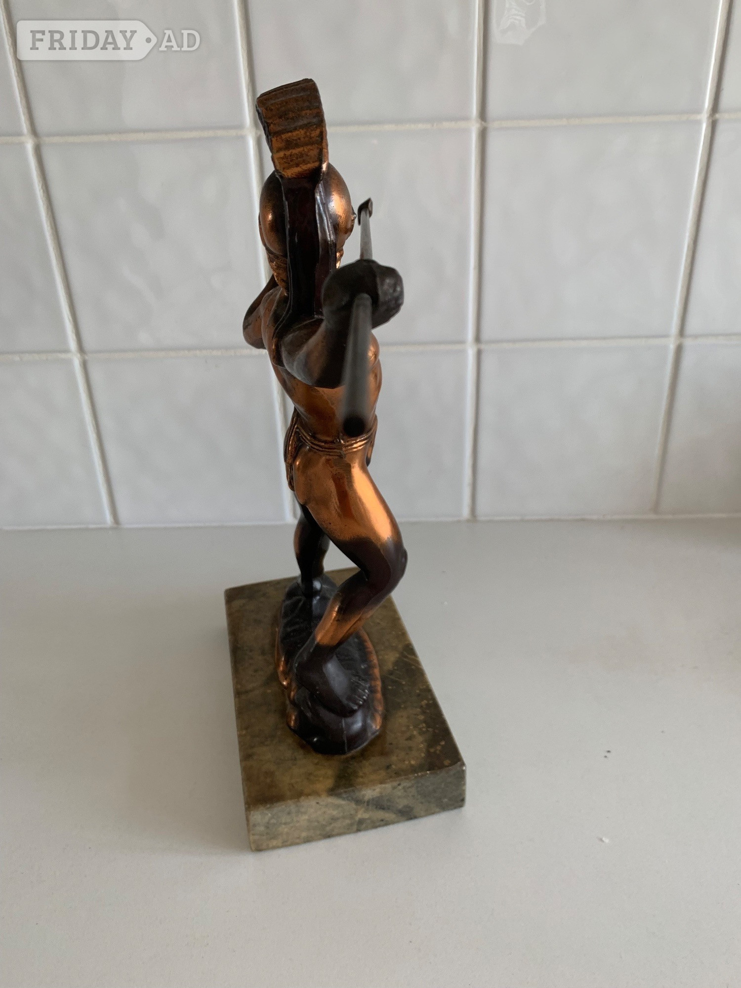 Stunning Bronze EFFECT REPLICA of Ancient Greek Warrior Leonides. - Antiques & Collectables in Peacehaven