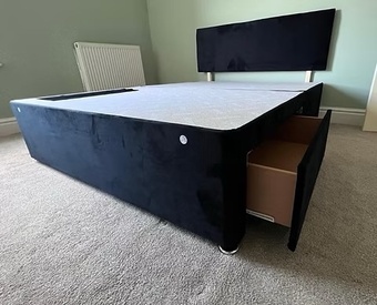 KING SIZE DIVAN BASE WITH 2 DRAWERS