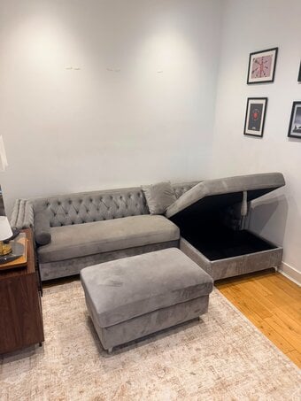 Corner sofa bed with foot stole £220