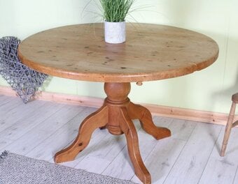Delivery Options - Old Rustic Farmhouse Round Dropleaf Table Seat