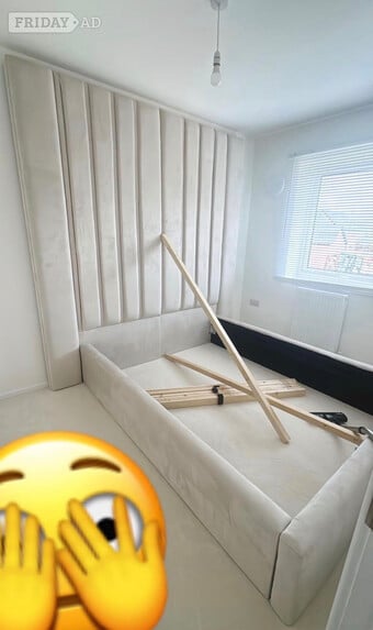 227cm floor to ceiling headboard - Kingsize bed frame 