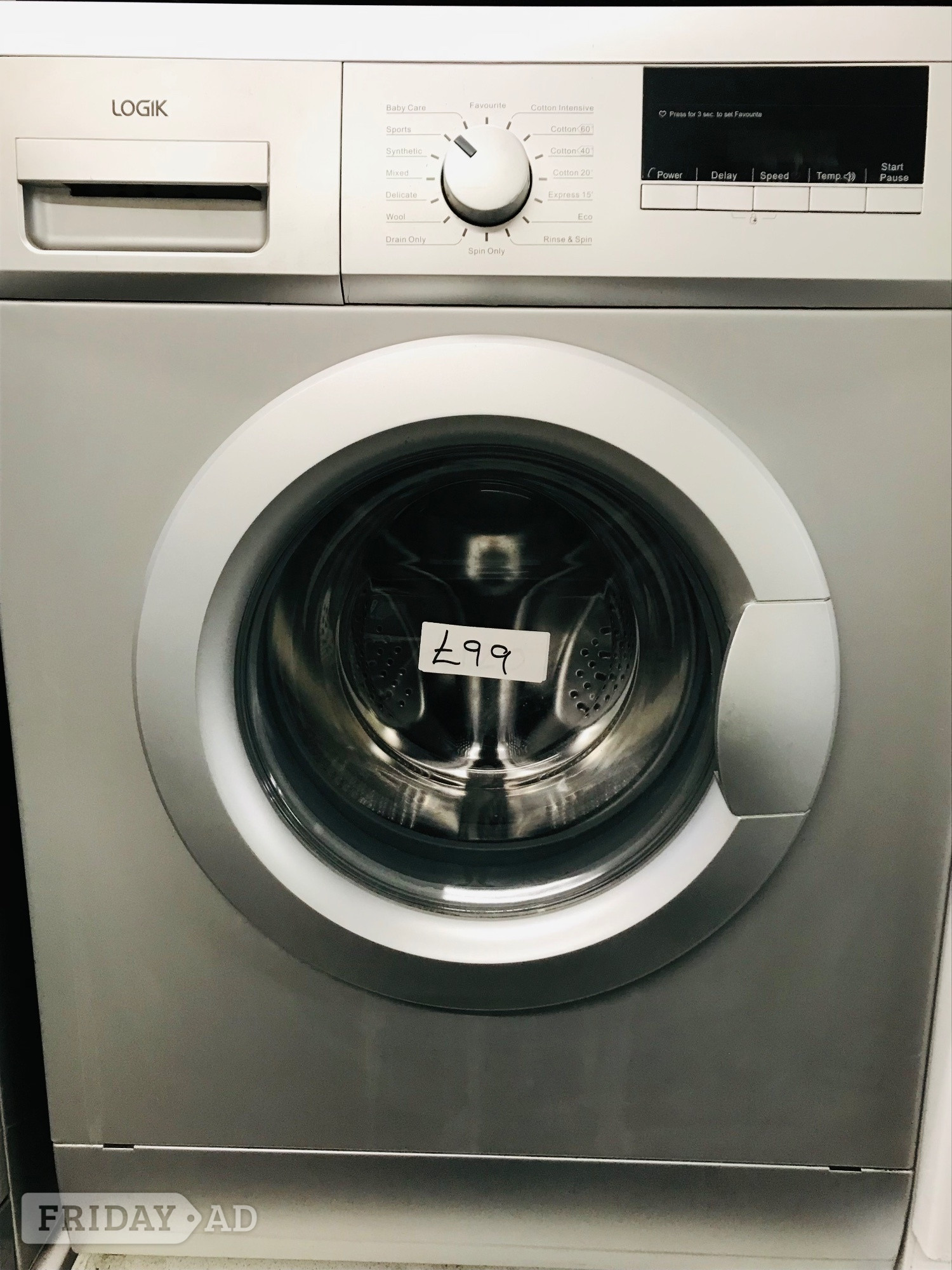 Logik Silver colour washing machine  in Huntingdon