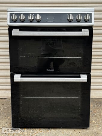 Hotpoint electric cooker 60cm ceramic double oven 3 months warran