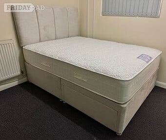 KING DIAMOND 1000 POCKET MATTRESS WITH DIVAN BASE & HEADBOARD 