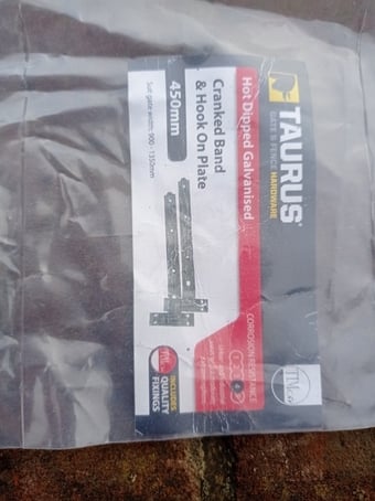 New Galvanised Gate Hardware – 18" Hook & Band Hinges + Padbolt