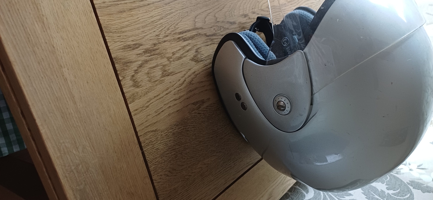 As new motorcycle helmet