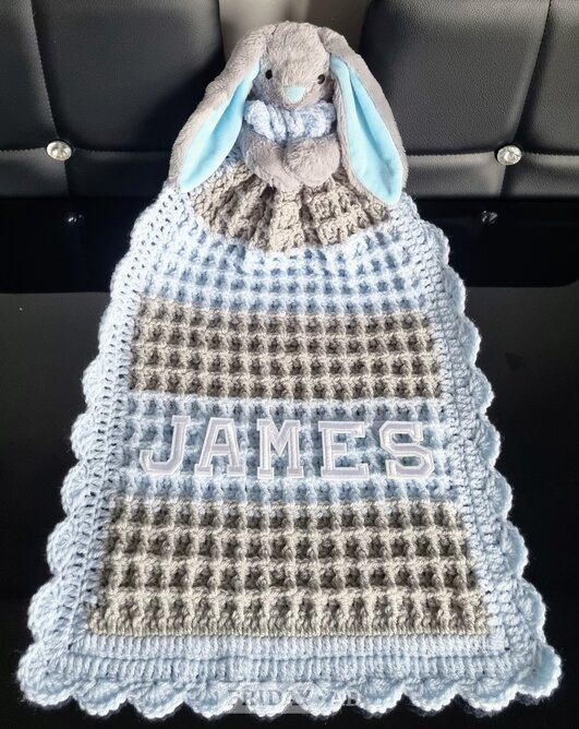 Crochet Baby Comfort Blankets, Personalised, Various colours - Baby & Kids in Gosport