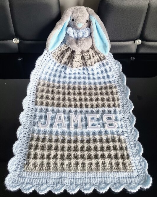 Crochet Baby Comfort Blankets, Personalised, Various colours - Baby & Kids in Gosport