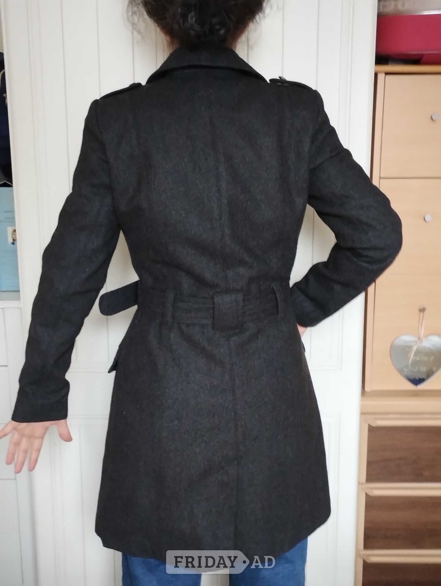 Wool grey military coat