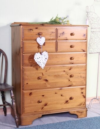 UK Delivery -Ducal Pine Chest Of Drawers Clean Condition 