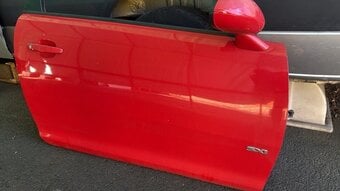 Vauxhall Corsa D 3Dr Right Front Door Red Z547 93191127