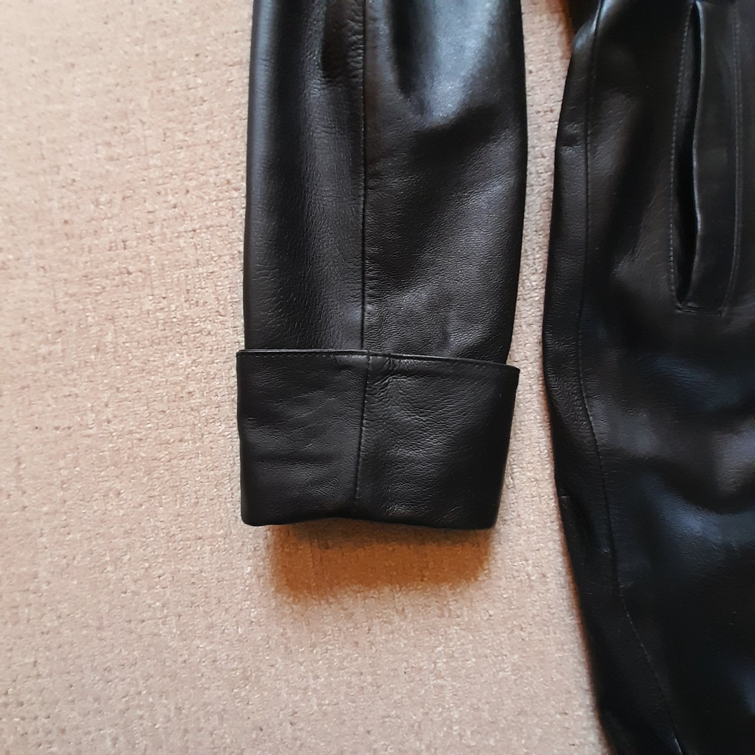 Womans Black leather trench coat - Clothing, Footwear & Accessories in Peterborough