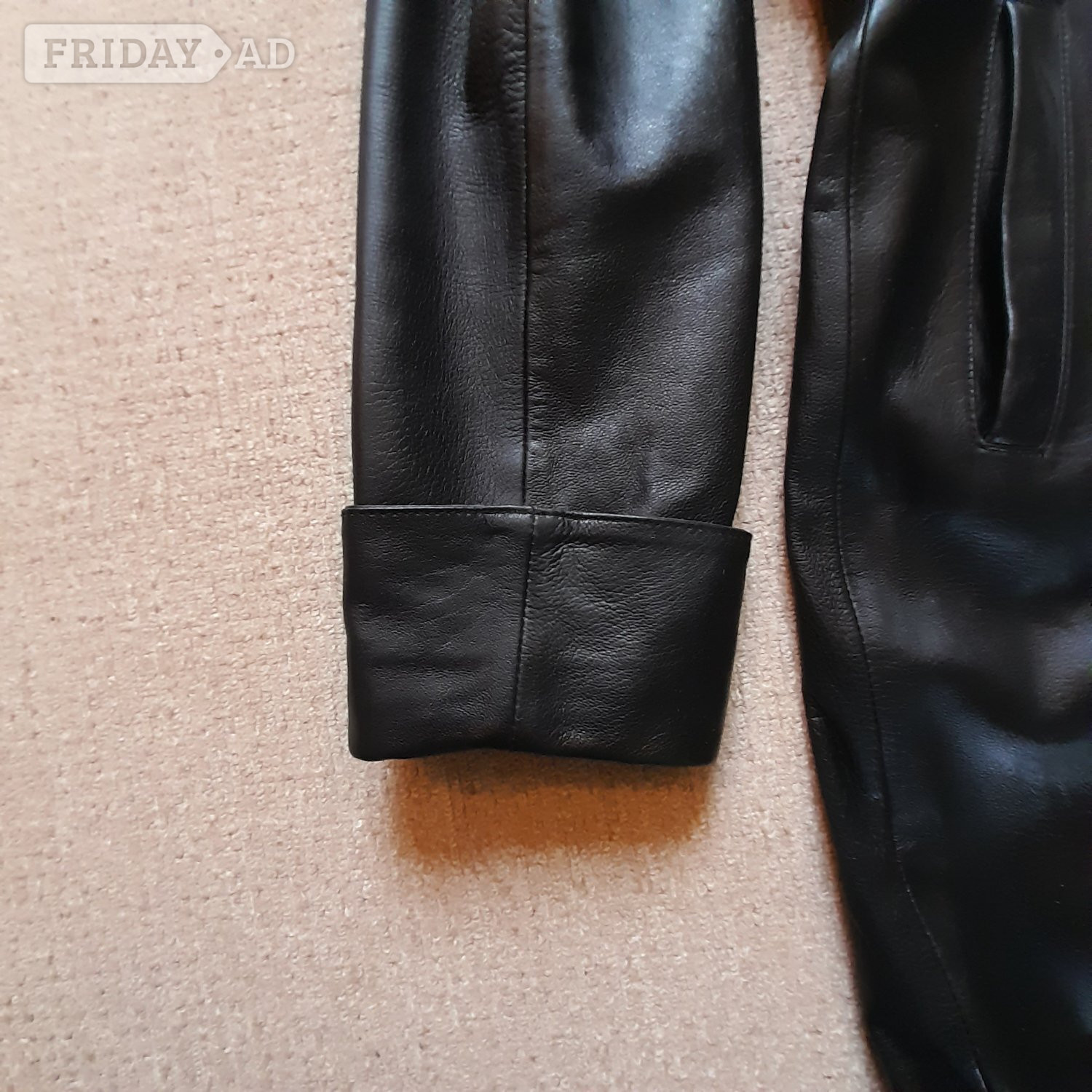 Womans Black leather trench coat - Clothing, Footwear & Accessories in Peterborough