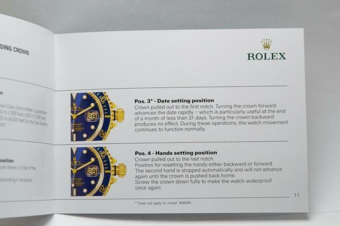 Rolex Submariner owners booklet, in English language. - Clothing, Footwear & Accessories in Worthing