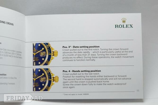 Rolex Submariner owners booklet, in English language. - Clothing, Footwear & Accessories in Worthing