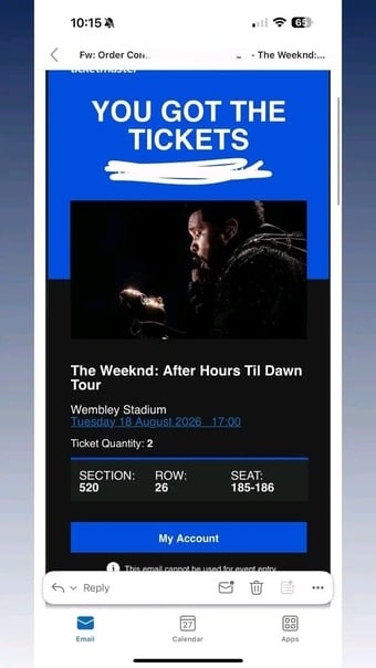 The Weeknd – After Hours Til Dawn Tour 🖤 Wembley Stadium | Tuesday 18 August 2026