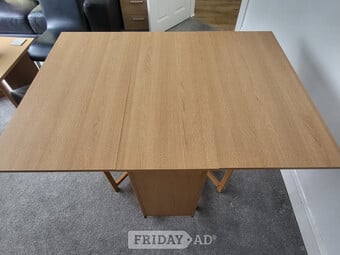 Folding Space Saving Table, light wood