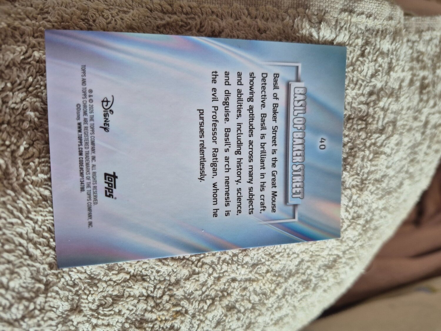Disney chrome trading card 