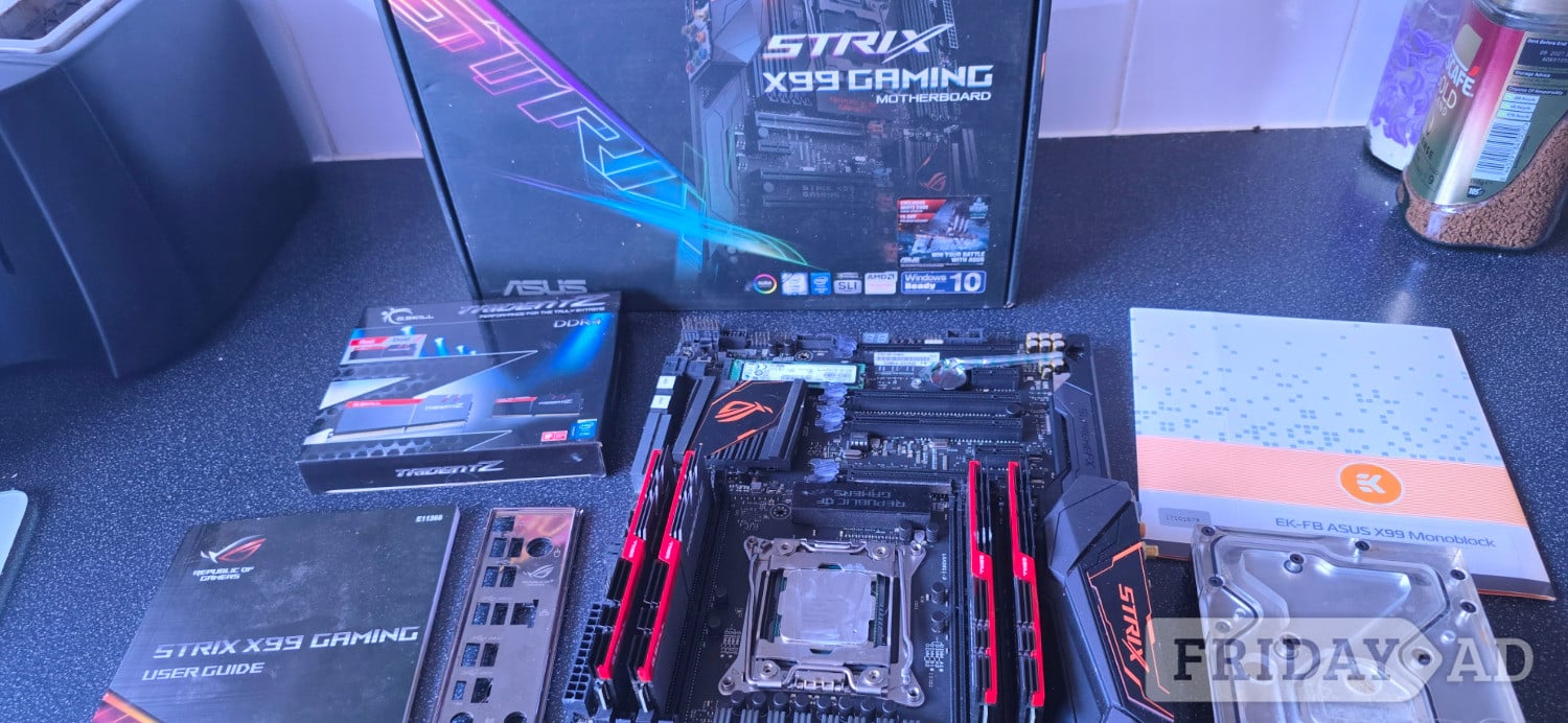 X99 STRIX MOTHER BOARD , BUNDLE (UNTESTED)