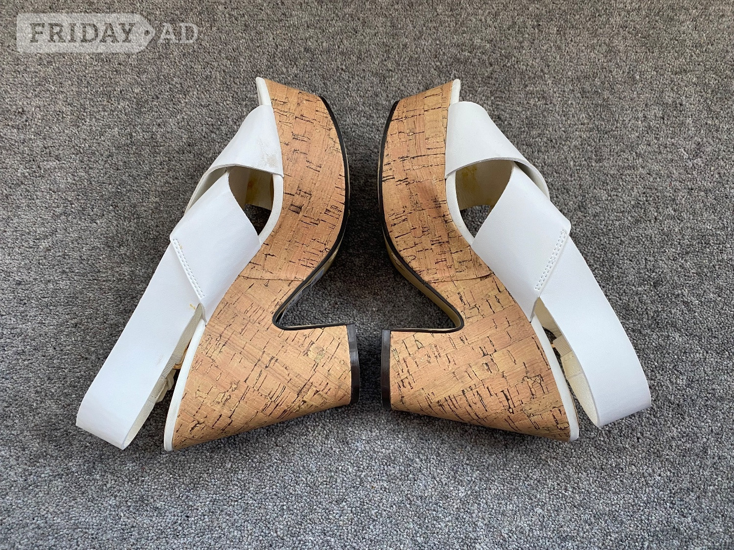 Ladies Cork Platform Wedges - size 6