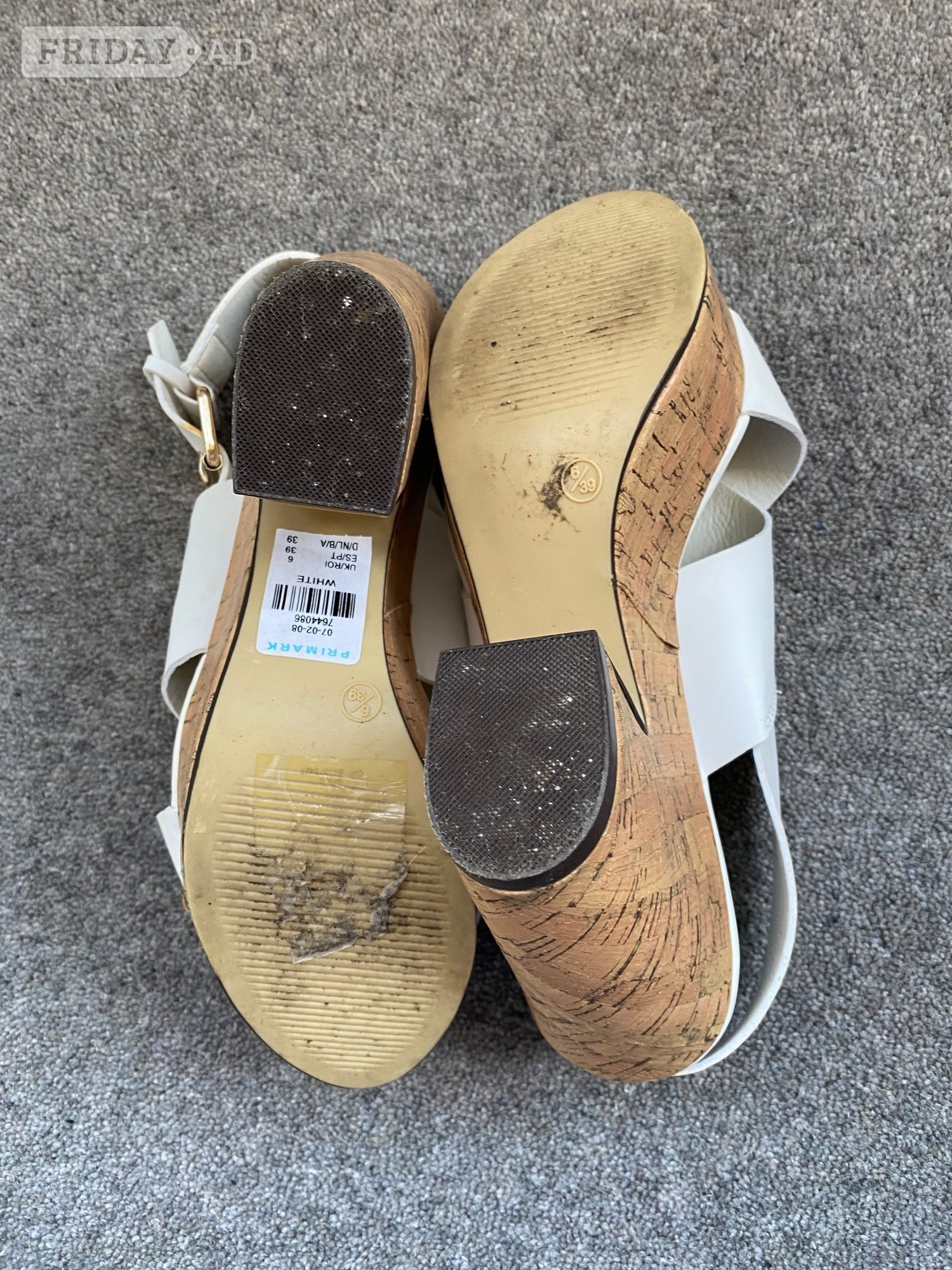 Croydon Ladies Cork Platform Wedges - size 6
