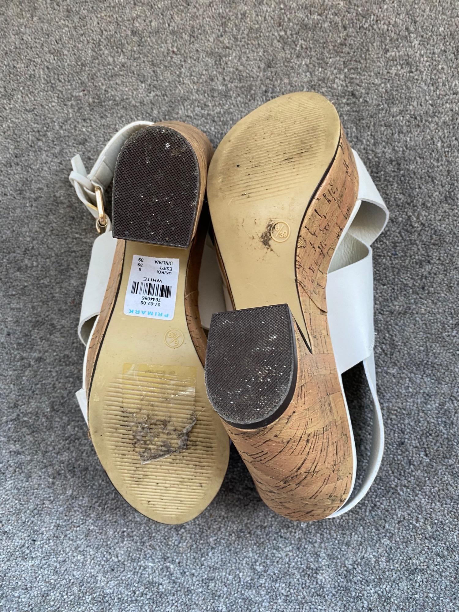 Croydon Ladies Cork Platform Wedges - size 6