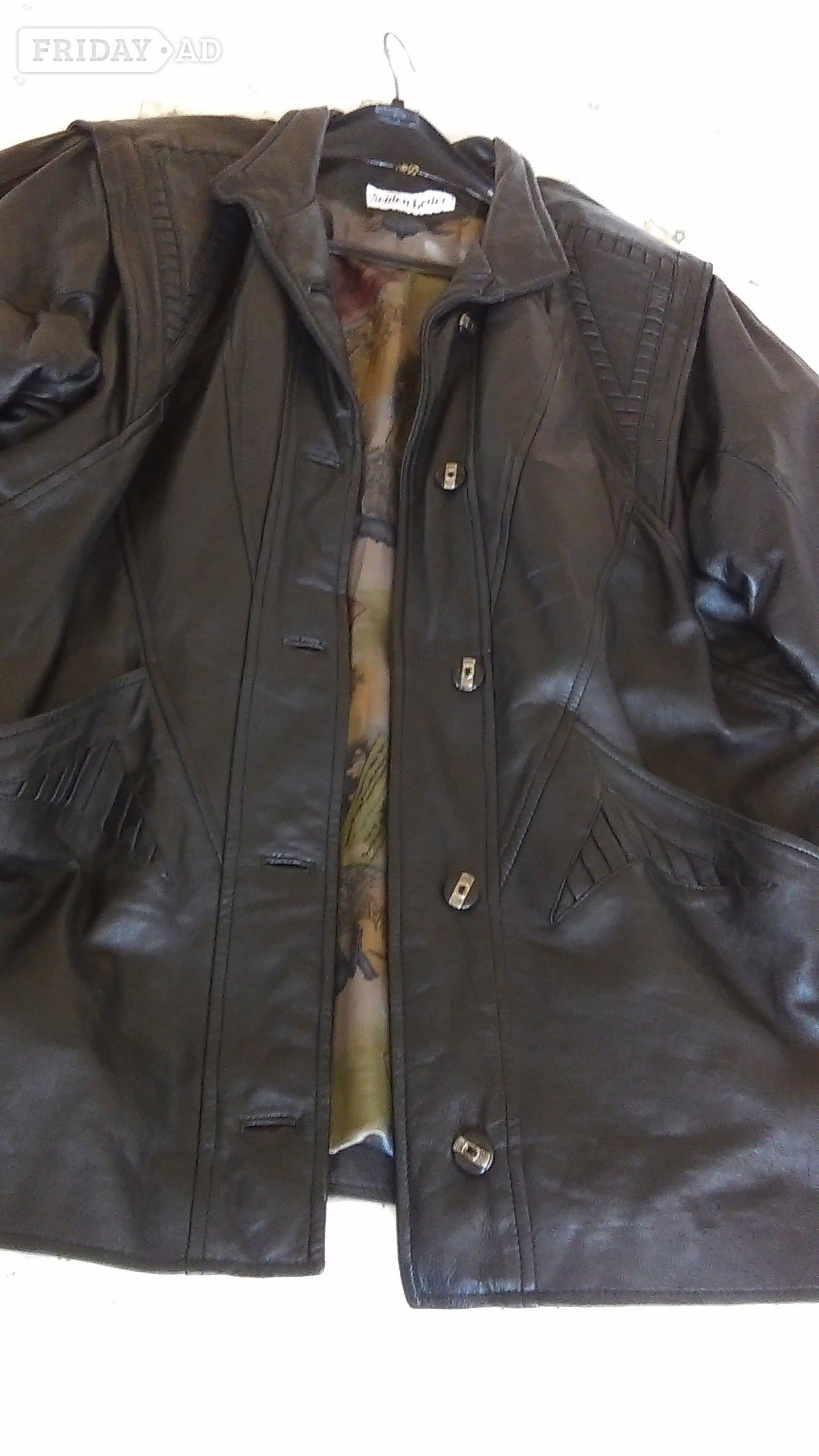 For Sale Italian Leather Coat Brand New